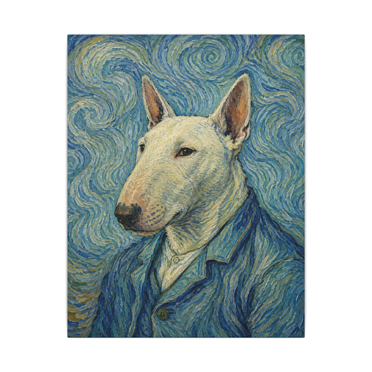 Bull Terrier Self-Portrait — after Vincent van Gogh, 1889 | Canvas