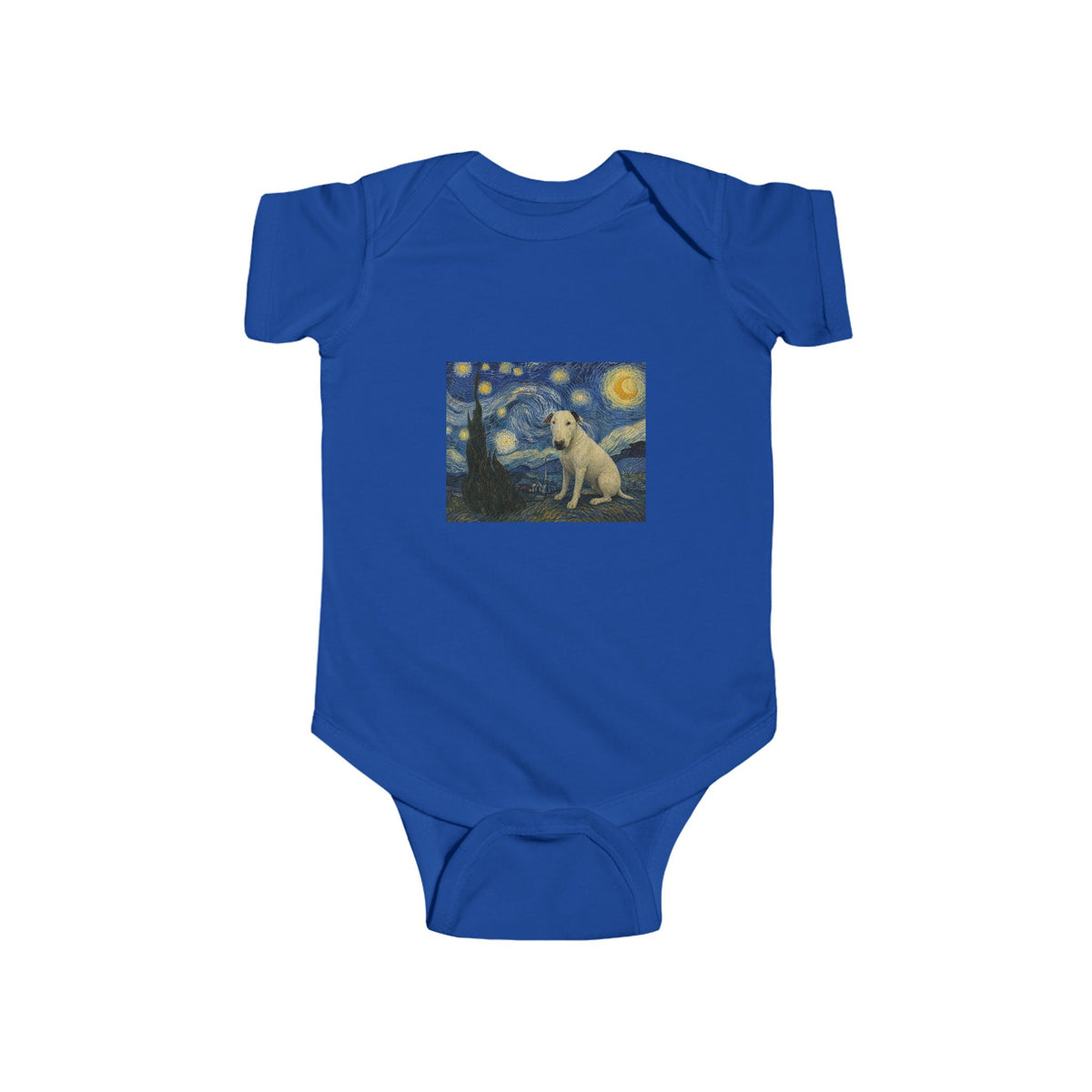 Bull Terrier The Starry Night — after Vincent van Gogh, 1889 | Bodysuit