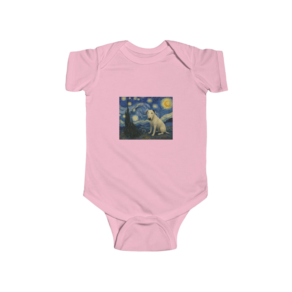 Bull Terrier The Starry Night — after Vincent van Gogh, 1889 | Bodysuit