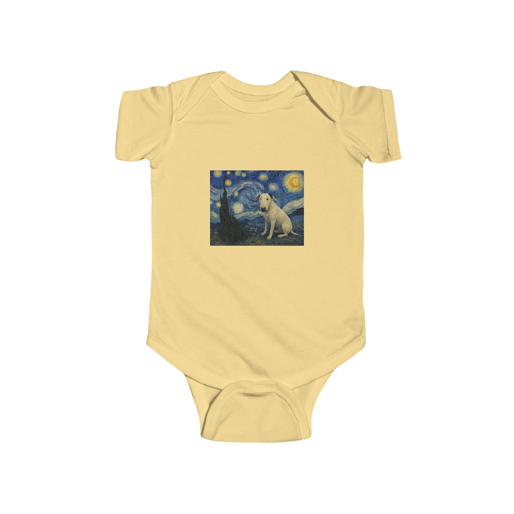 Bull Terrier The Starry Night — after Vincent van Gogh, 1889 | Bodysuit