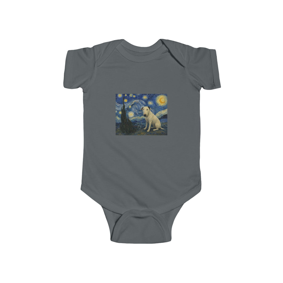 Bull Terrier The Starry Night — after Vincent van Gogh, 1889 | Bodysuit