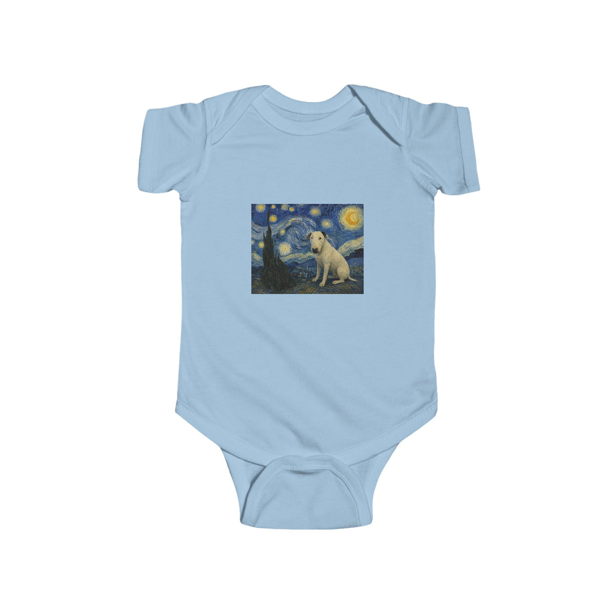 Bull Terrier The Starry Night — after Vincent van Gogh, 1889 | Bodysuit