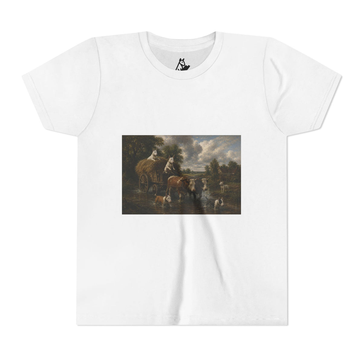 Bull Terrier The Hay Wain — after John Constable, 1821 | Youth Tee
