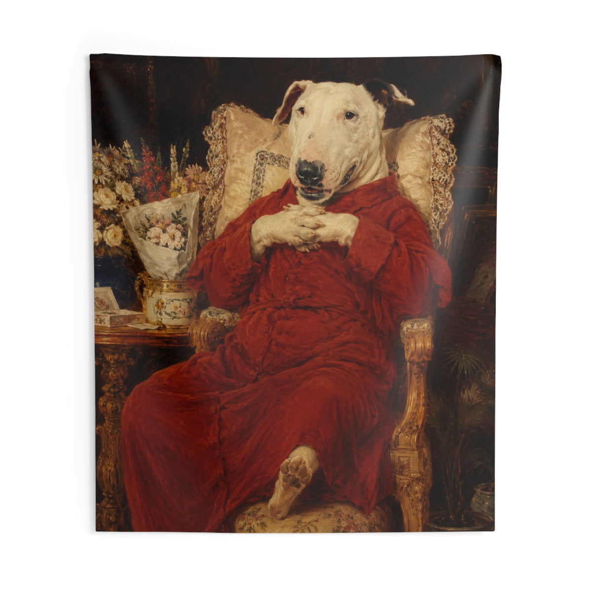Bull Terrier A Happy Birthday — after Antonio Casanova y Estorach, c.1890 | Tapestry