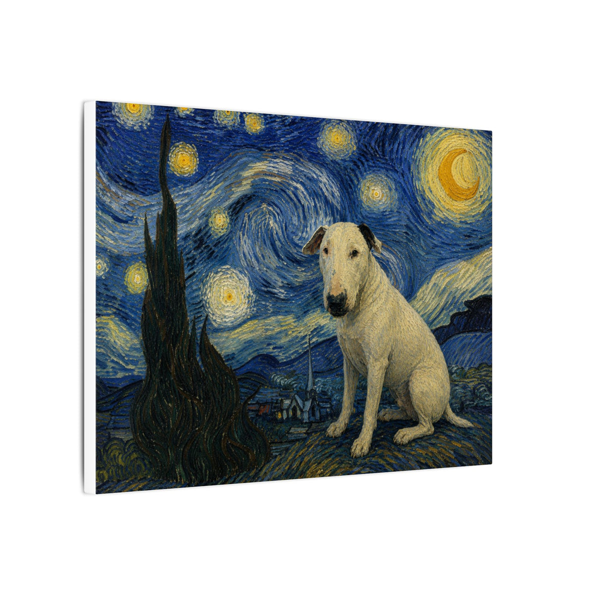 Bull Terrier The Starry Night — after Vincent van Gogh, 1889 | Canvas