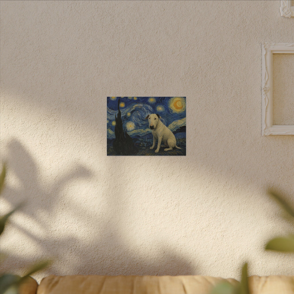 Bull Terrier The Starry Night — after Vincent van Gogh, 1889 | Canvas