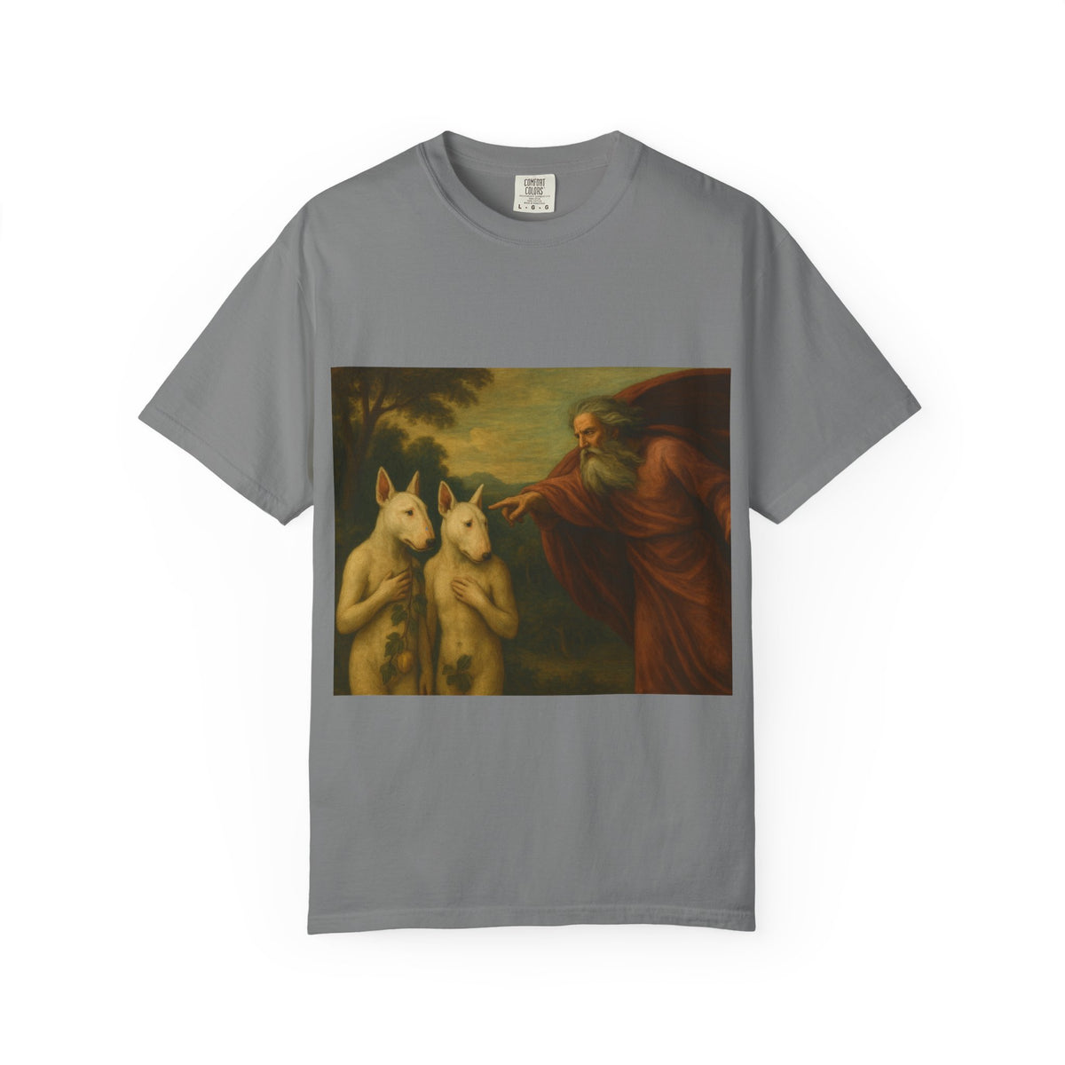 Bull Terrier The Rebuke of Adam and Eve — after Domenichino, 1626 | Garment-Dyed Tee