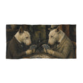 Bull Terrier The Card Players — after Paul Cezanne, c.1895 | Beach Towel