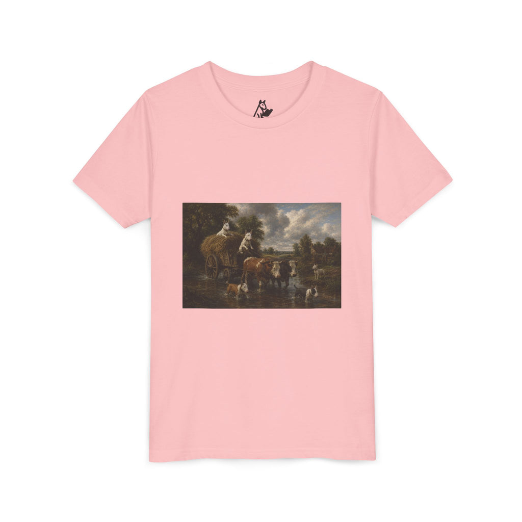Bull Terrier The Hay Wain — after John Constable, 1821 | Youth Tee