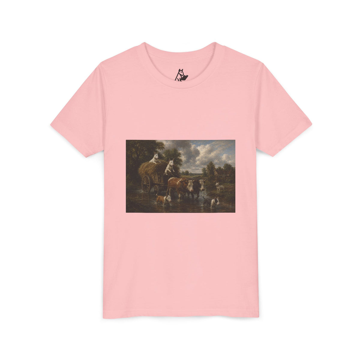 Bull Terrier The Hay Wain — after John Constable, 1821 | Youth Tee
