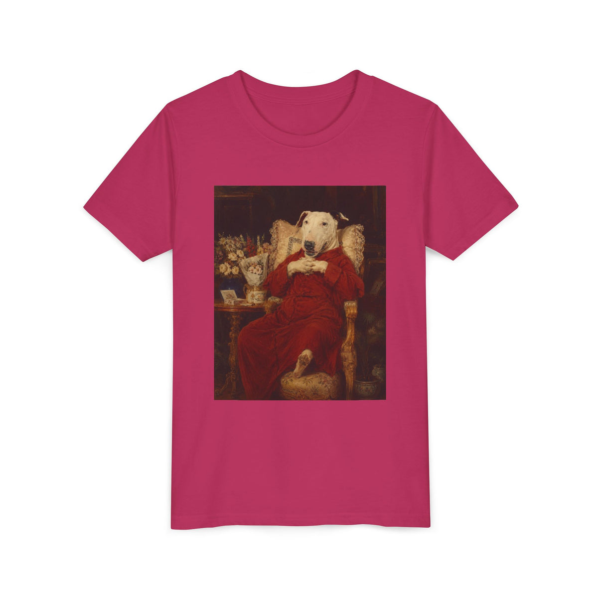 Bull Terrier A Happy Birthday — after Antonio Casanova y Estorach, c.1890 | Youth Tee