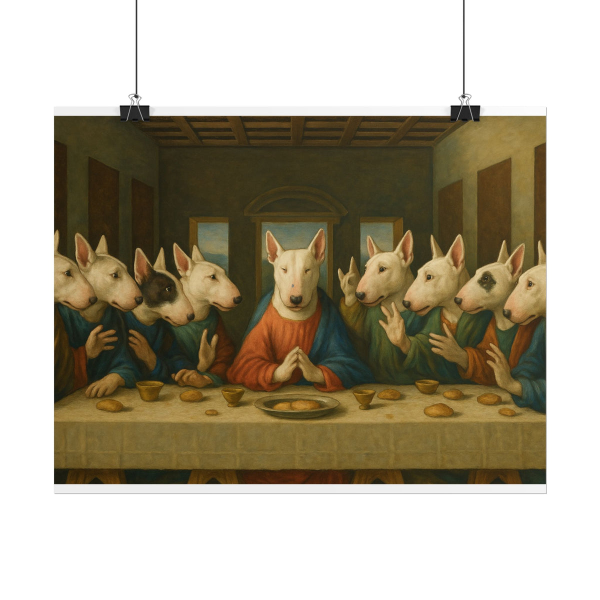 Bull Terrier The Last Supper — after Leonardo da Vinci, 1498 | Print