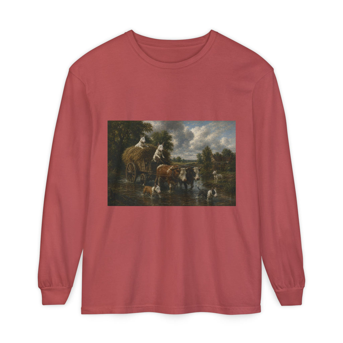 Bull Terrier The Hay Wain — after John Constable, 1821 | Long Sleeve
