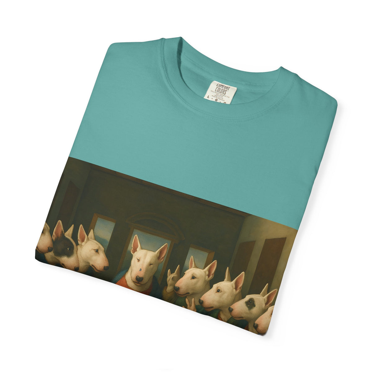 Bull Terrier The Last Supper — after Leonardo da Vinci, 1498 | Garment-Dyed Tee