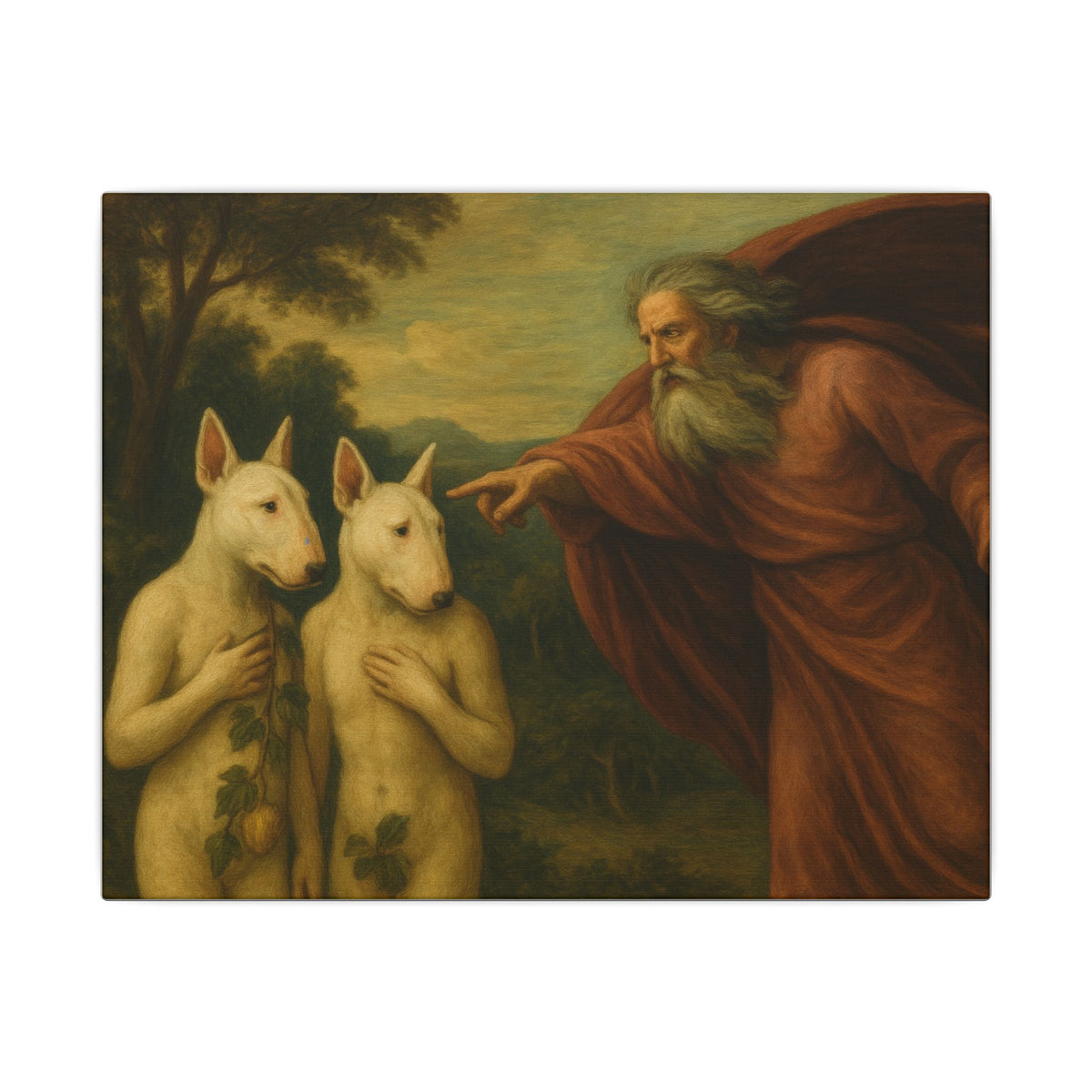 Bull Terrier The Rebuke of Adam and Eve — after Domenichino, 1626 | Canvas