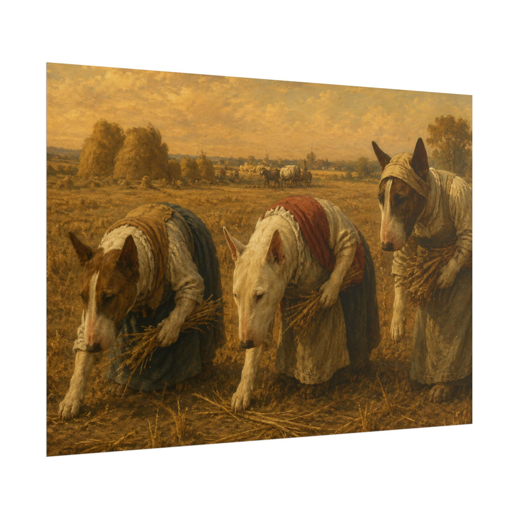Bull Terrier The Gleaners — after Jean-Francois Millet, 1857 | Poster