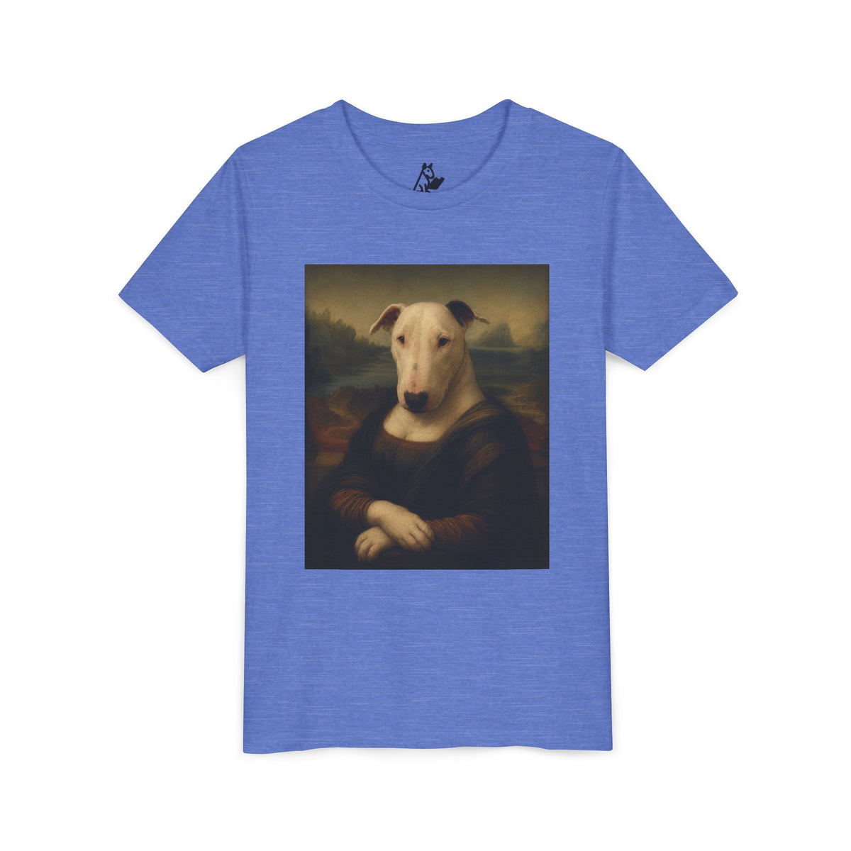 Bull Terrier Mona Lisa — after Leonardo da Vinci, c.1503 | Youth Tee