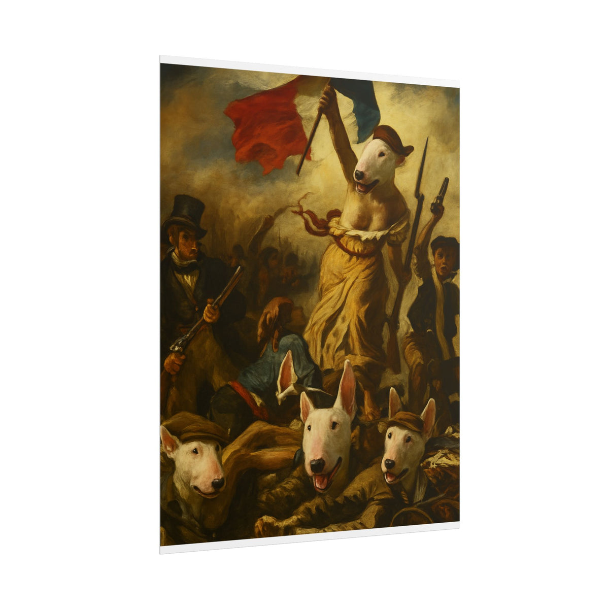 Bull Terrier Liberty Leading The People — after Eugene Delacroix, 1830 | Print