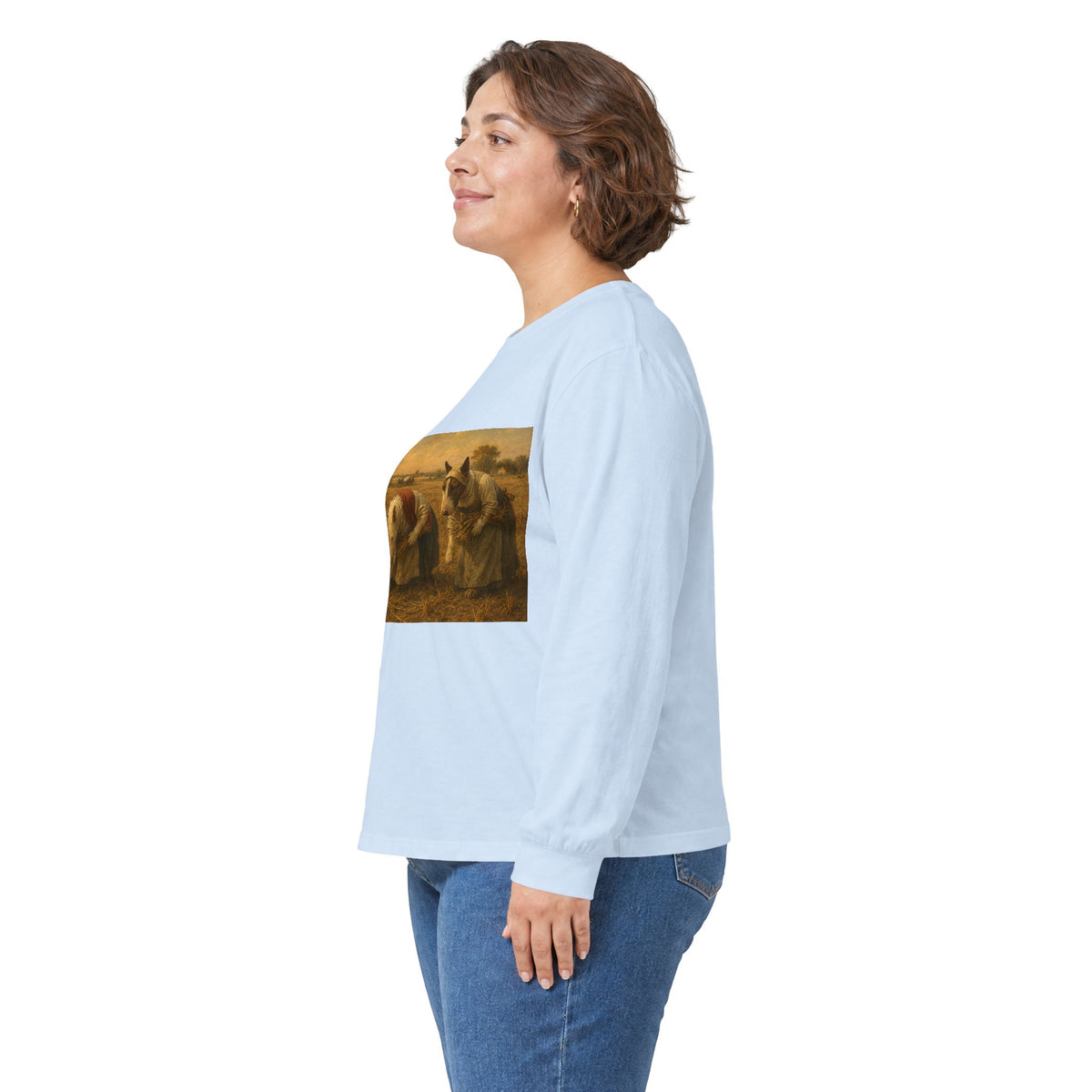 Bull Terrier The Gleaners — after Jean-Francois Millet, 1857 | Long Sleeve