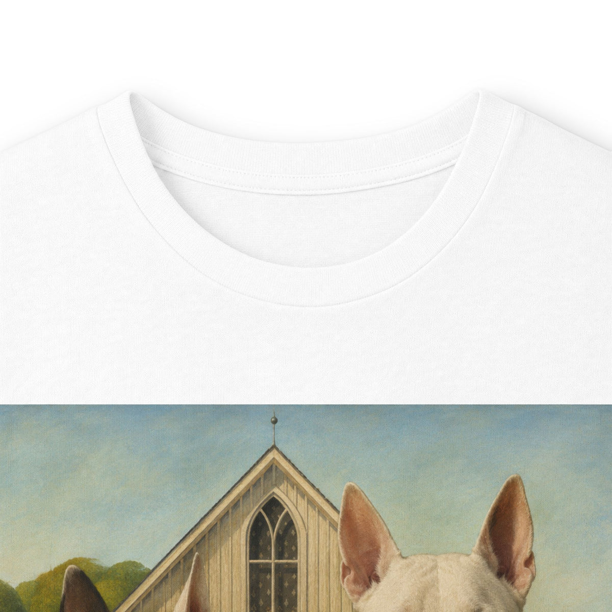 Bull Terrier American Gothic — after Grant Wood, 1930 | Long Sleeve