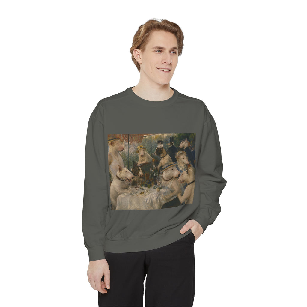 Bull Terrier Luncheon of the Boating Party — after Pierre-Auguste Renoir, 1881 | Crewneck