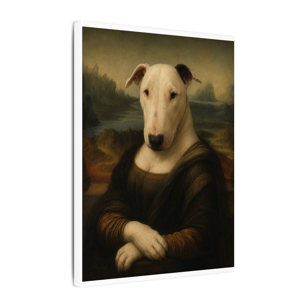 Bull Terrier Mona Lisa — after Leonardo da Vinci, c.1503 | Canvas