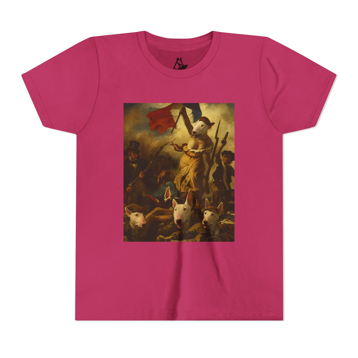 Bull Terrier Liberty Leading the People — after Eugene Delacroix, 1830 | Youth Tee