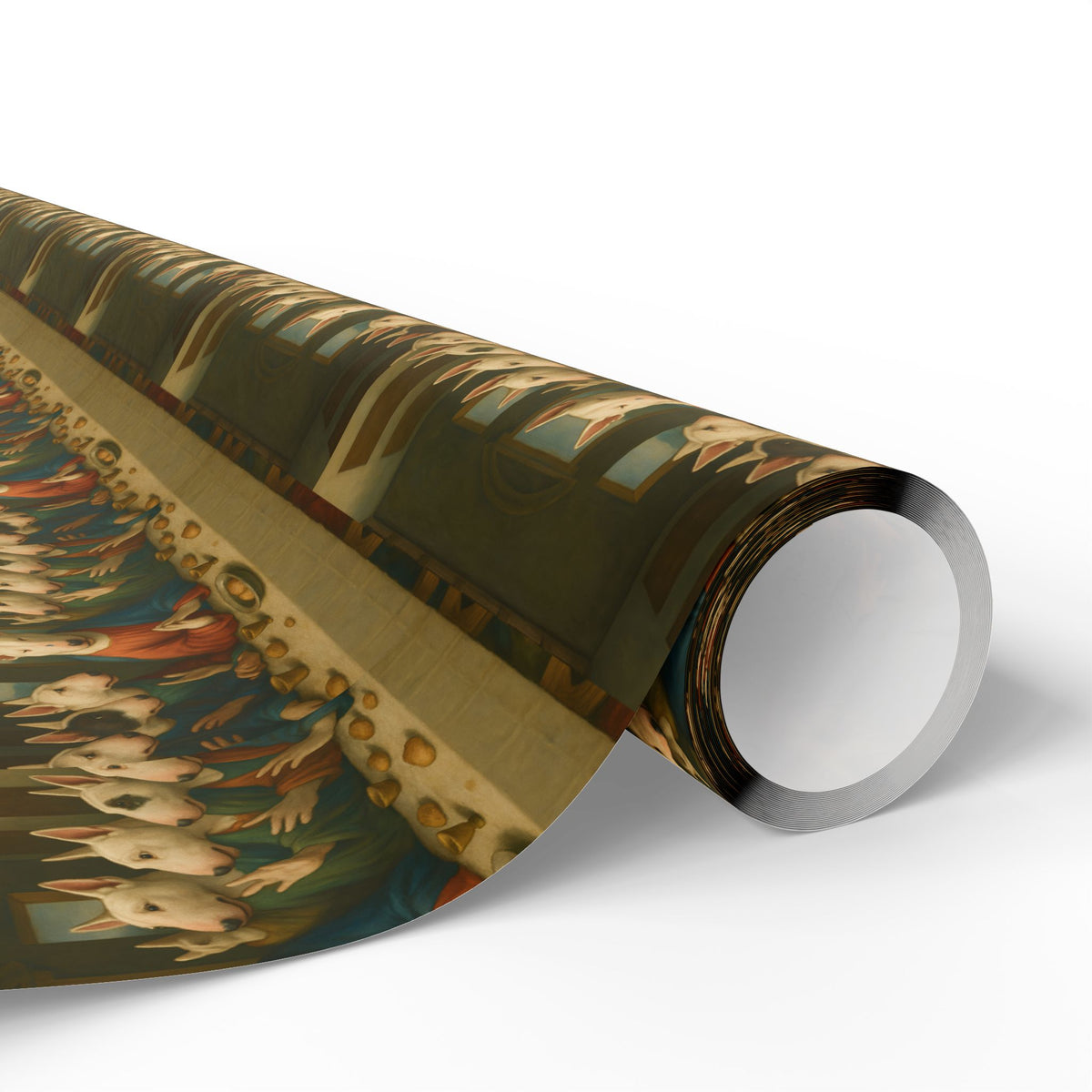 Bull Terrier The Last Supper — after Leonardo da Vinci, 1498 | Wrapping Paper
