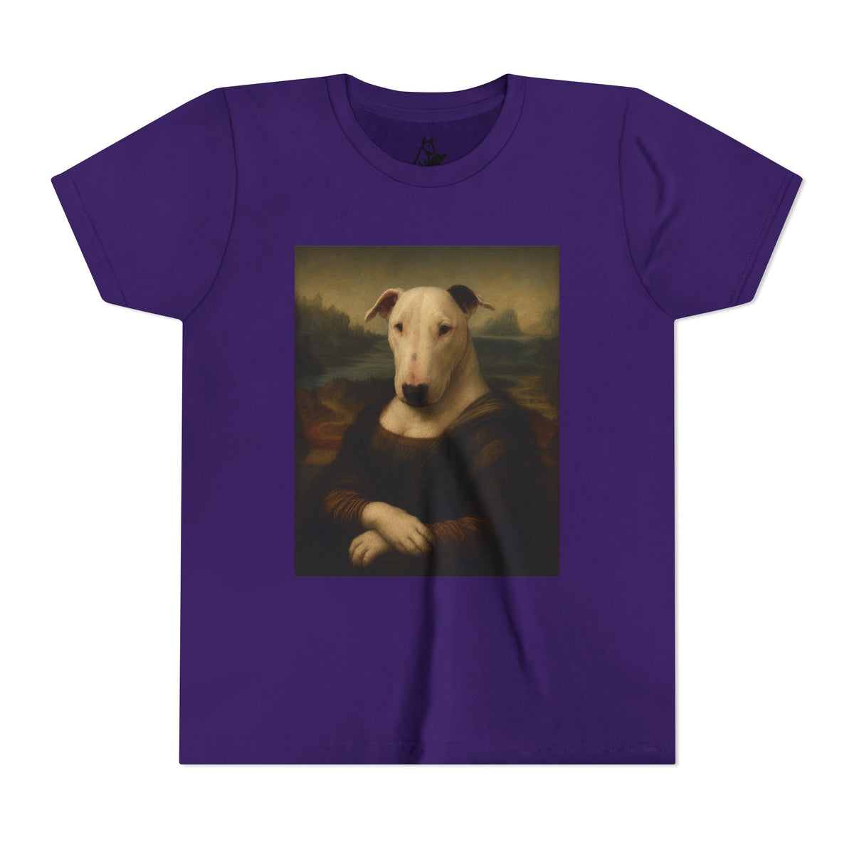 Bull Terrier Mona Lisa — after Leonardo da Vinci, c.1503 | Youth Tee
