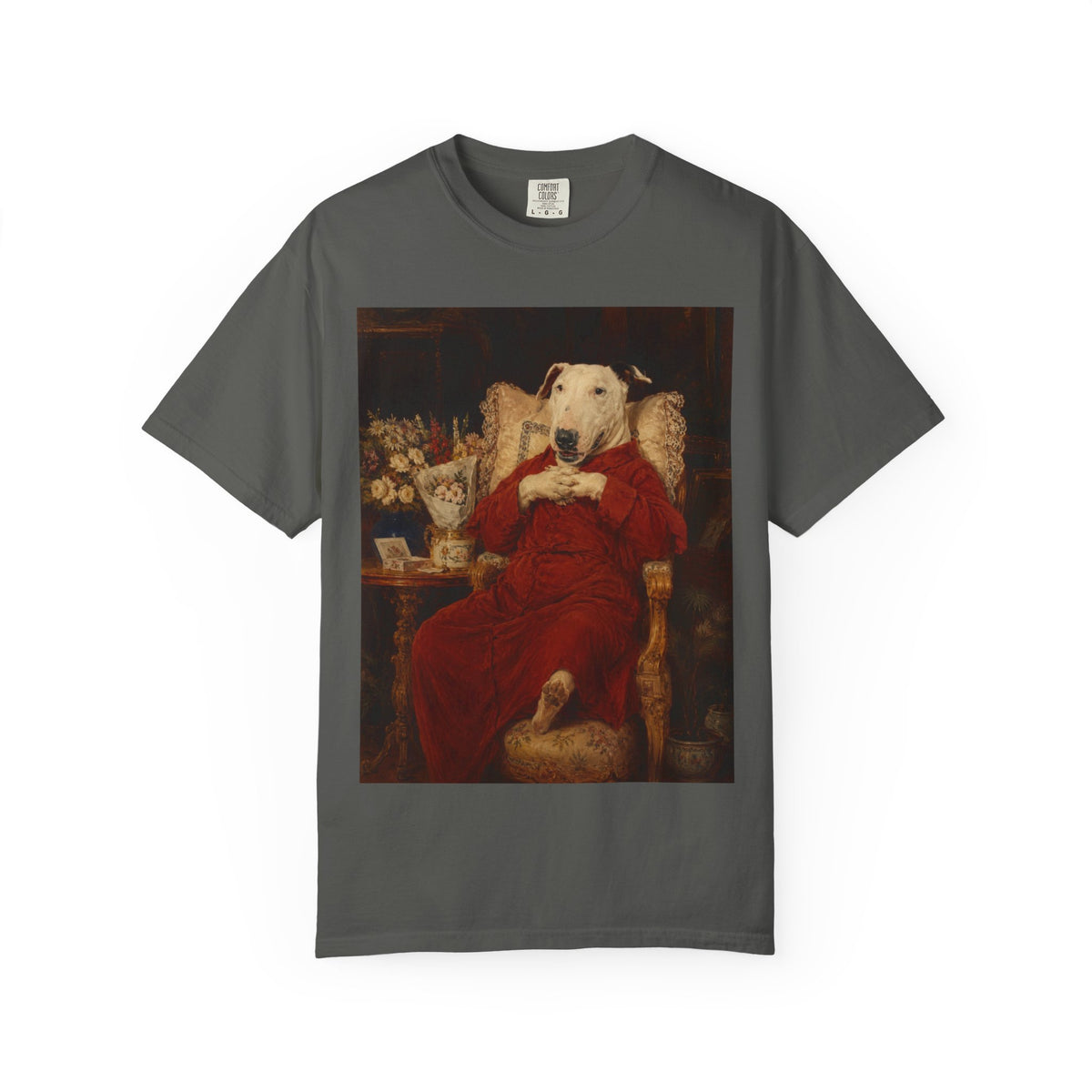 Bull Terrier A Happy Birthday — after Antonio Casanova y Estorach, c.1890 | Garment-Dyed Tee