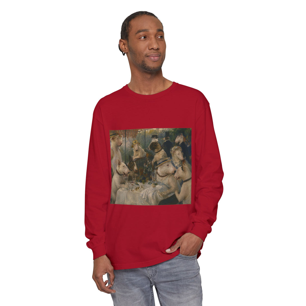 Bull Terrier Luncheon of the Boating Party — after Pierre-Auguste Renoir, 1881 | Long Sleeve