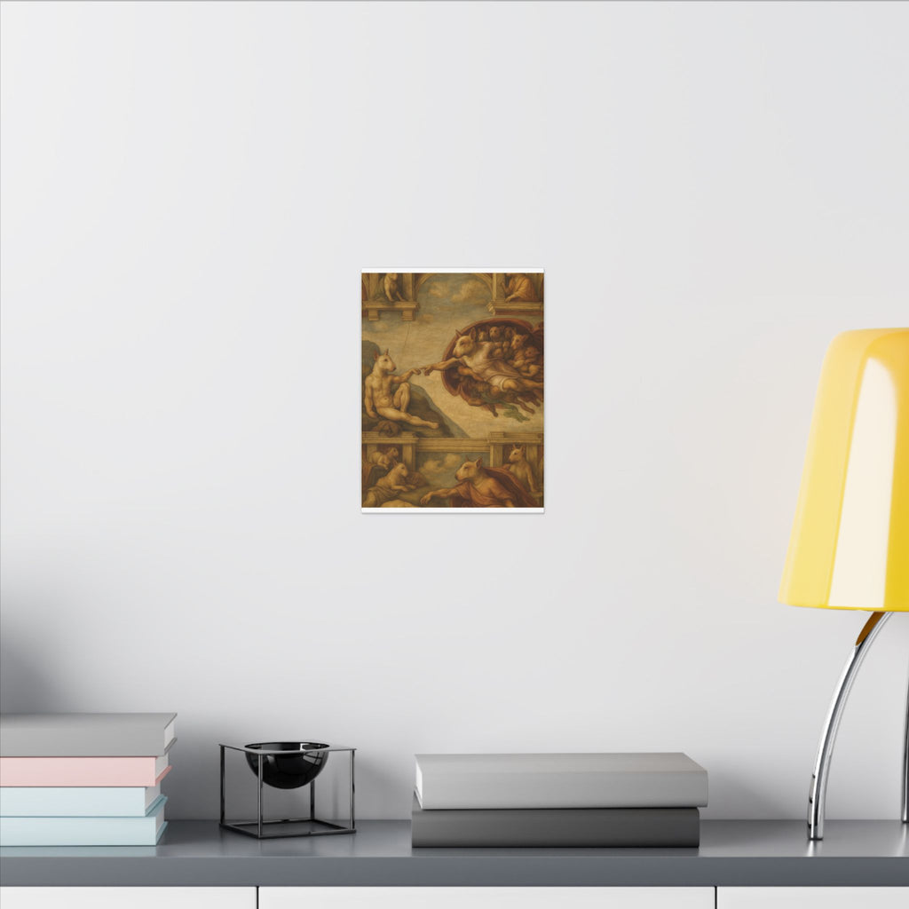 Bull Terrier The Creation of Adam — after Michelangelo, 1512 | Canvas