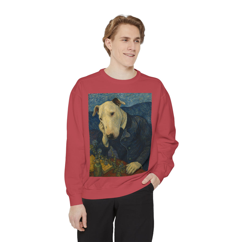 Bull Terrier Portrait of Doctor Gachet — after Vincent van Gogh, 1890 | Crewneck