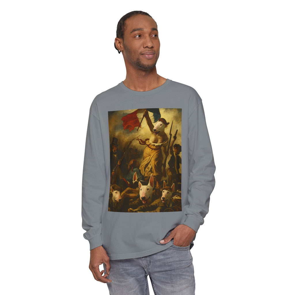 Bull Terrier Liberty Leading the People — after Eugene Delacroix, 1830 | Long Sleeve