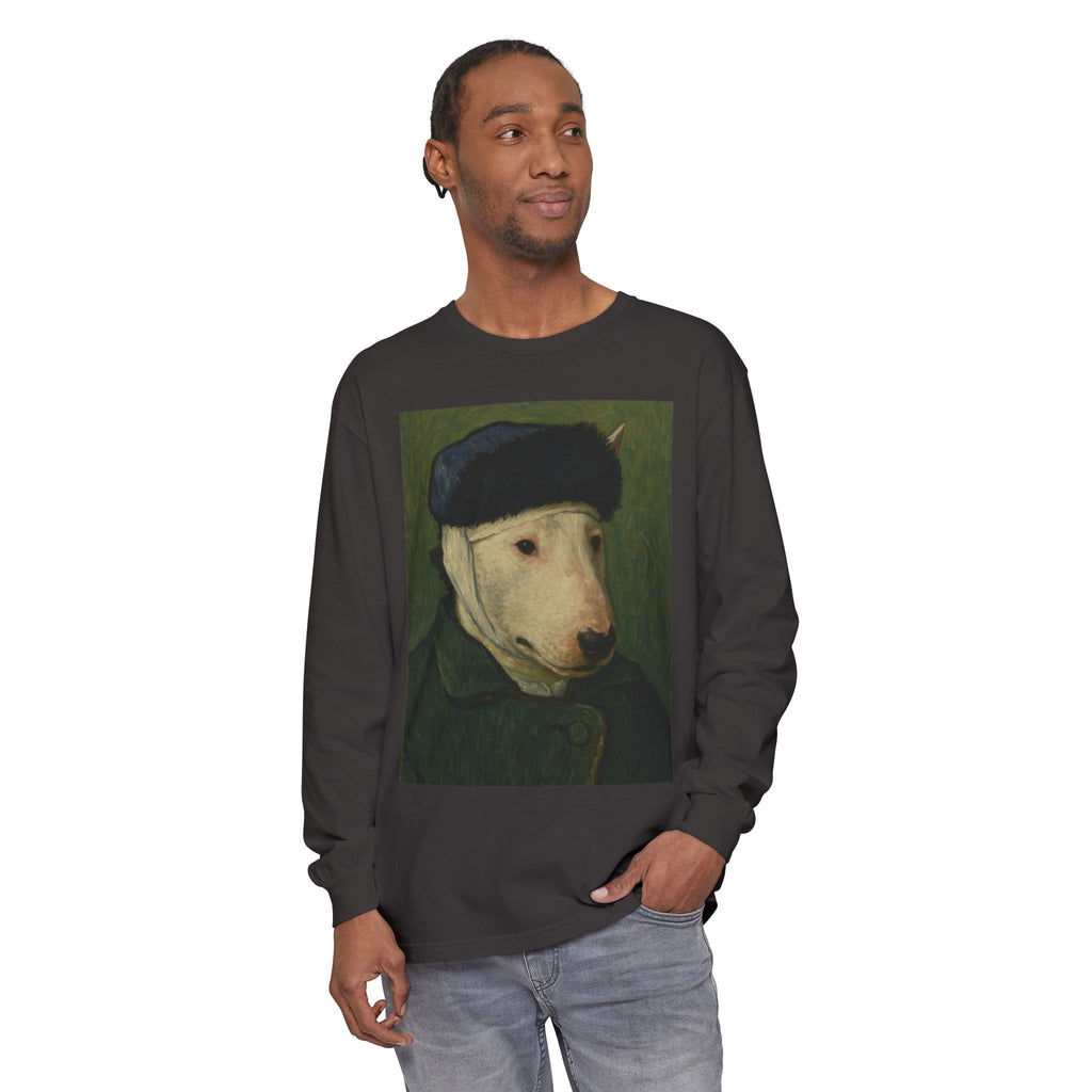 Bull Terrier Self-Portrait with Bandaged Ear — after Vincent van Gogh, 1889 | Long Sleeve