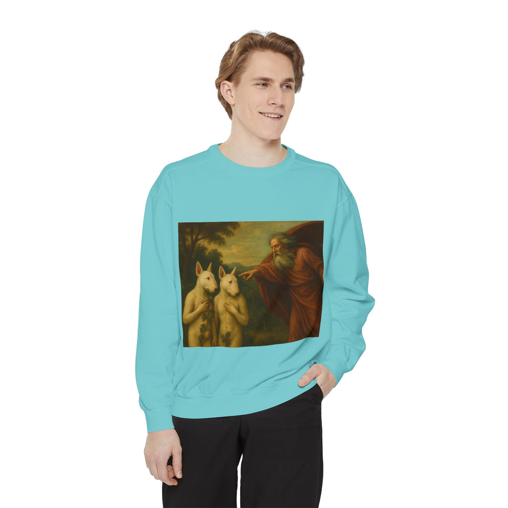 Bull Terrier The Rebuke of Adam and Eve — after Domenichino, 1626 | Crewneck