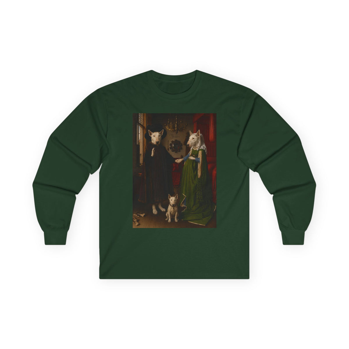 Bull Terrier The Arnolfini Portrait — after Jan van Eyck, 1434 | Long Sleeve
