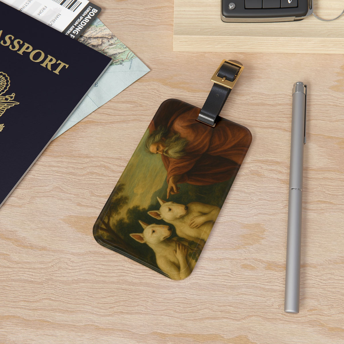 Bull Terrier The Rebuke of Adam and Eve — after Domenichino, 1626 | Luggage Tag