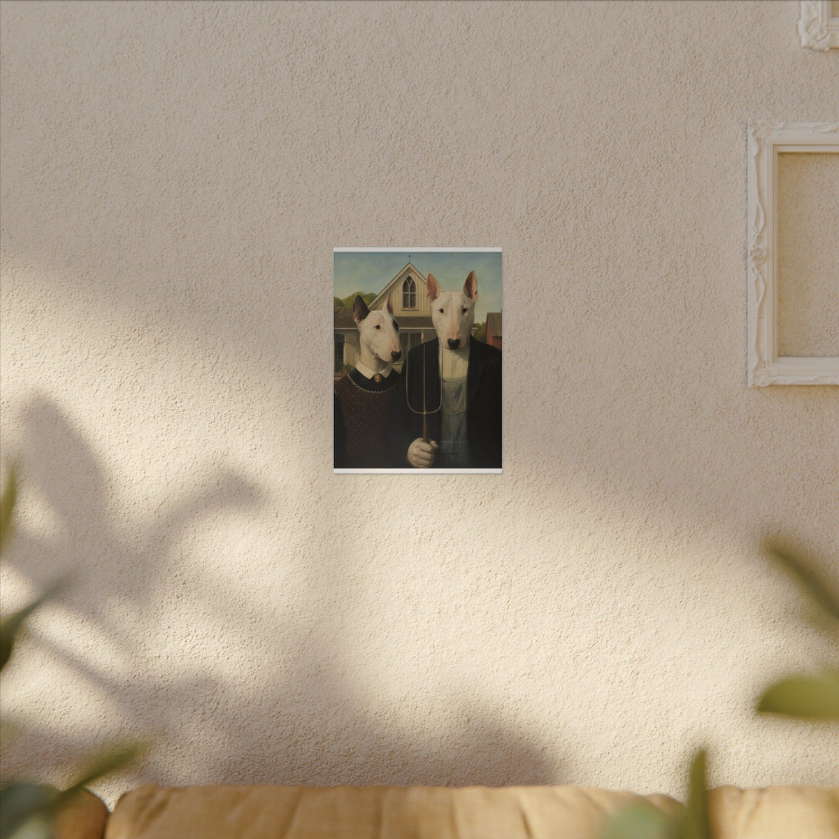 Bull Terrier American Gothic — after Grant Wood, 1930 | Canvas