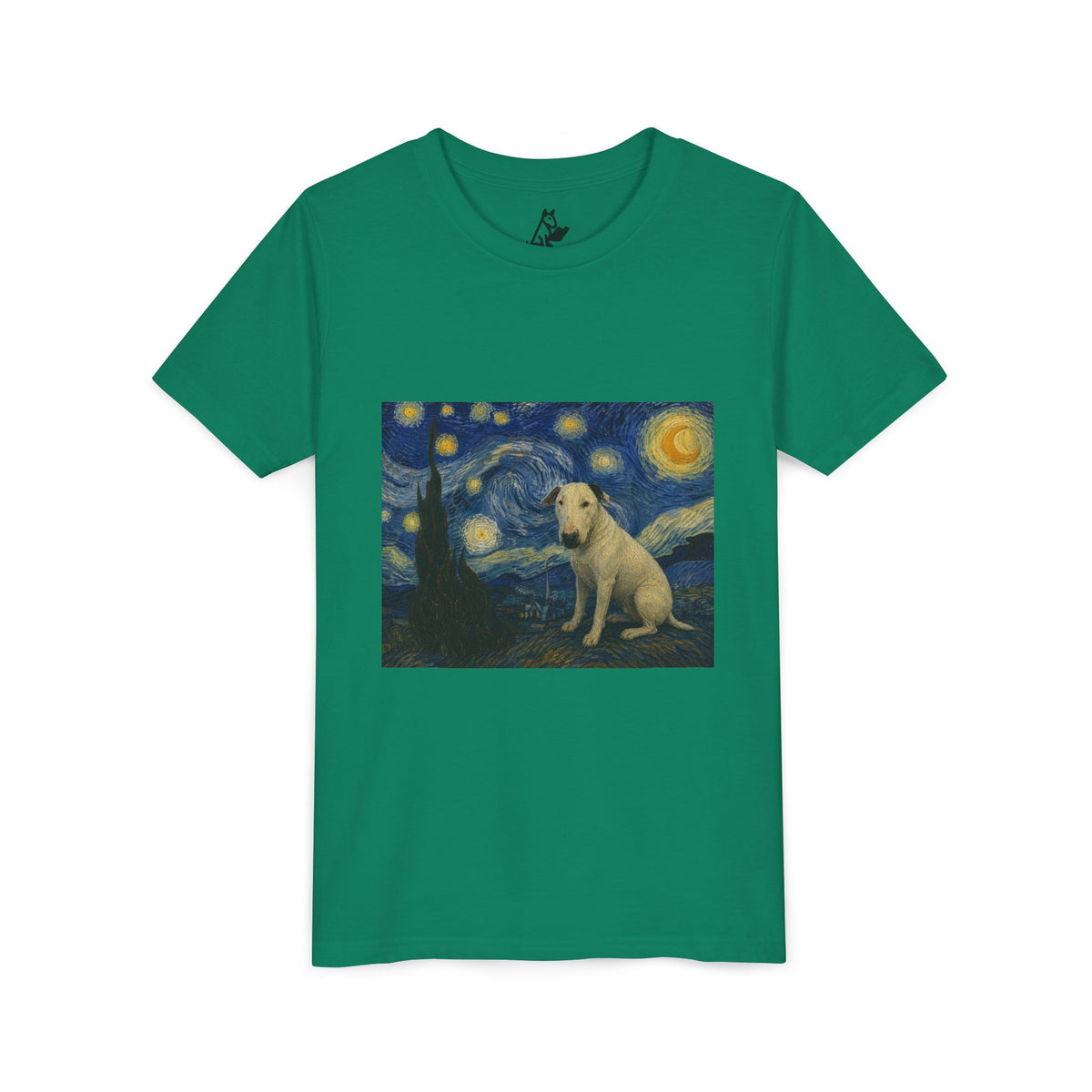 Bull Terrier The Starry Night — after Vincent van Gogh, 1889 | Youth Tee