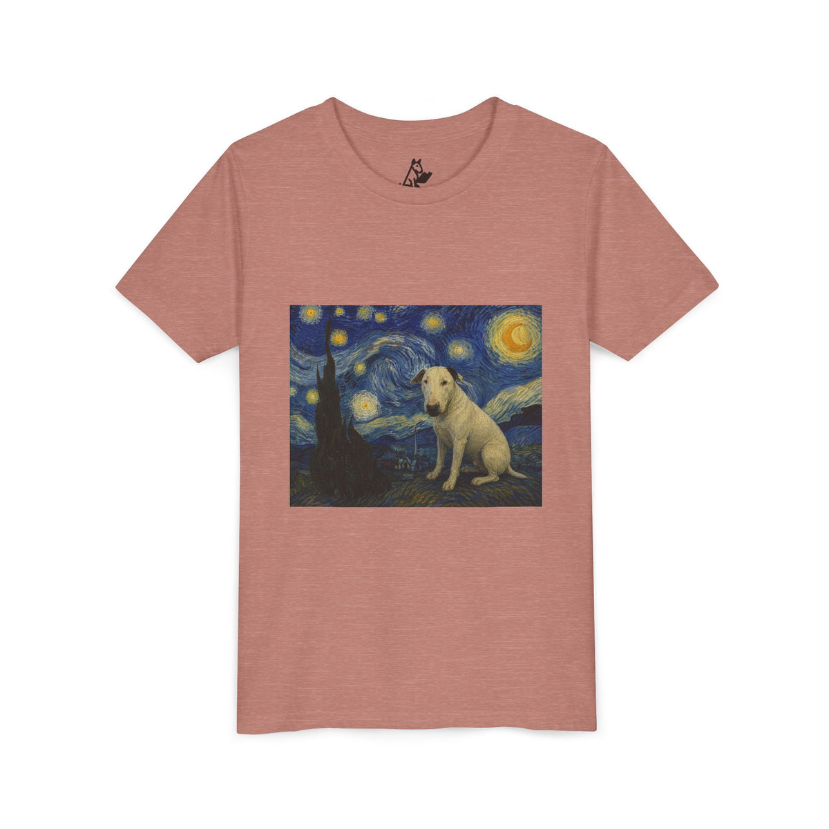 Bull Terrier The Starry Night — after Vincent van Gogh, 1889 | Youth Tee
