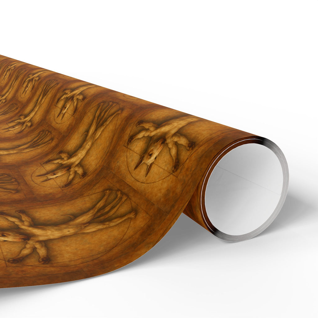 Bull Terrier Vitruvian Man — after Leonardo da Vinci, c.1490 | Wrapping Paper