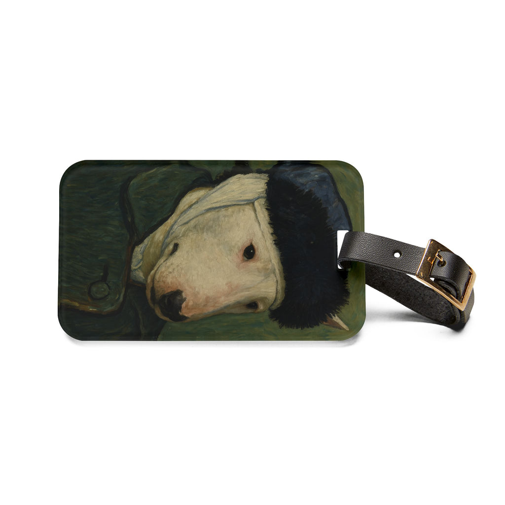 Bull Terrier Self-Portrait with Bandaged Ear — after Vincent van Gogh, 1889 | Luggage Tag