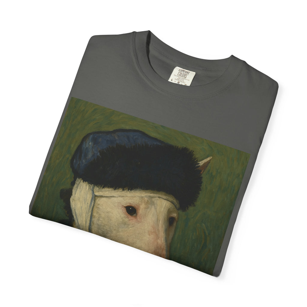 Bull Terrier Self-Portrait with Bandaged Ear — after Vincent van Gogh, 1889 | Garment-Dyed Tee