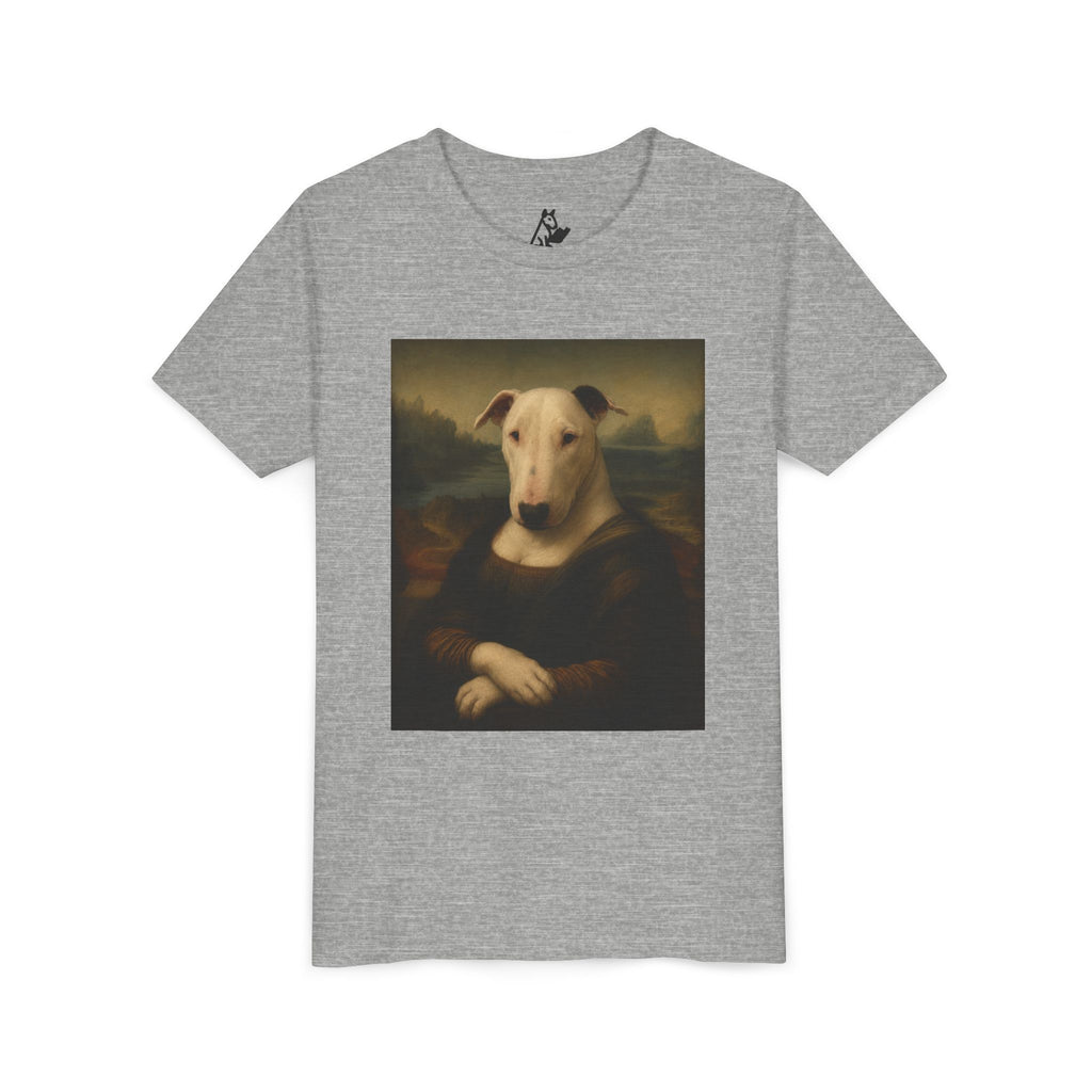 Bull Terrier Mona Lisa — after Leonardo da Vinci, c.1503 | Youth Tee