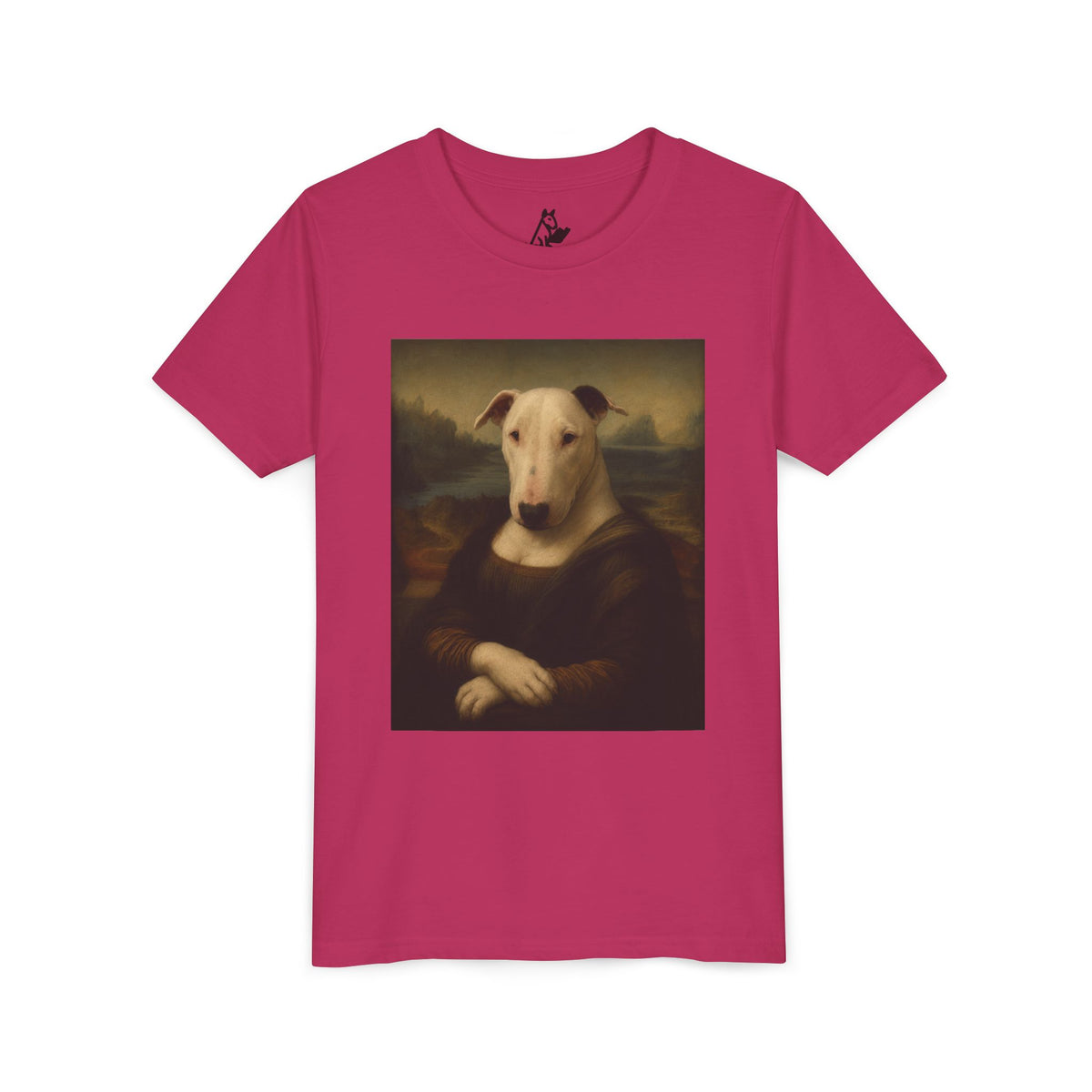Bull Terrier Mona Lisa — after Leonardo da Vinci, c.1503 | Youth Tee