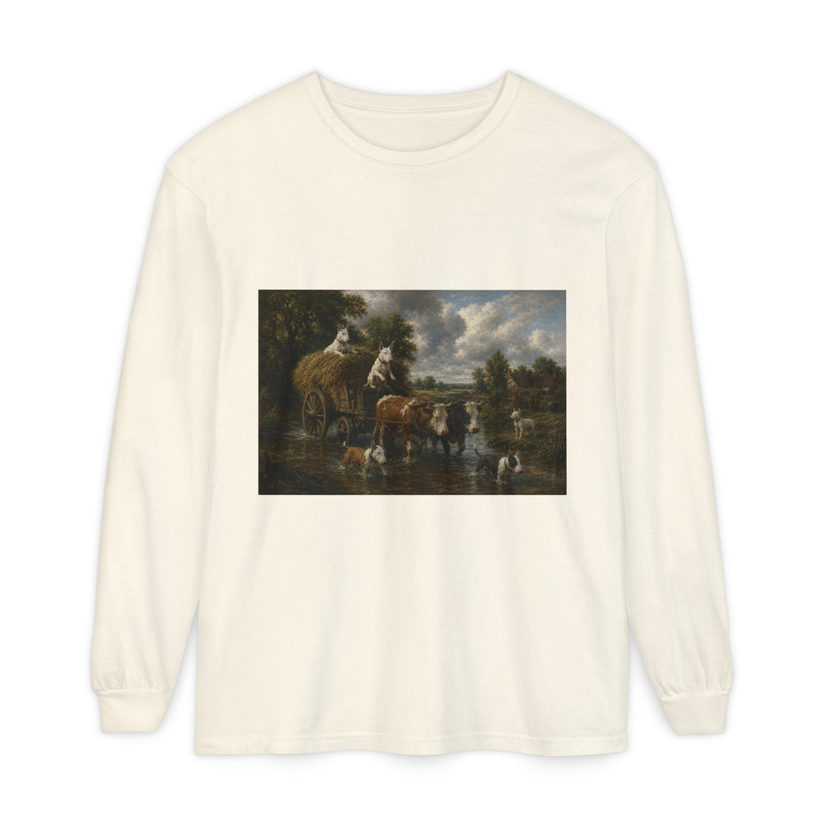 Bull Terrier The Hay Wain — after John Constable, 1821 | Long Sleeve