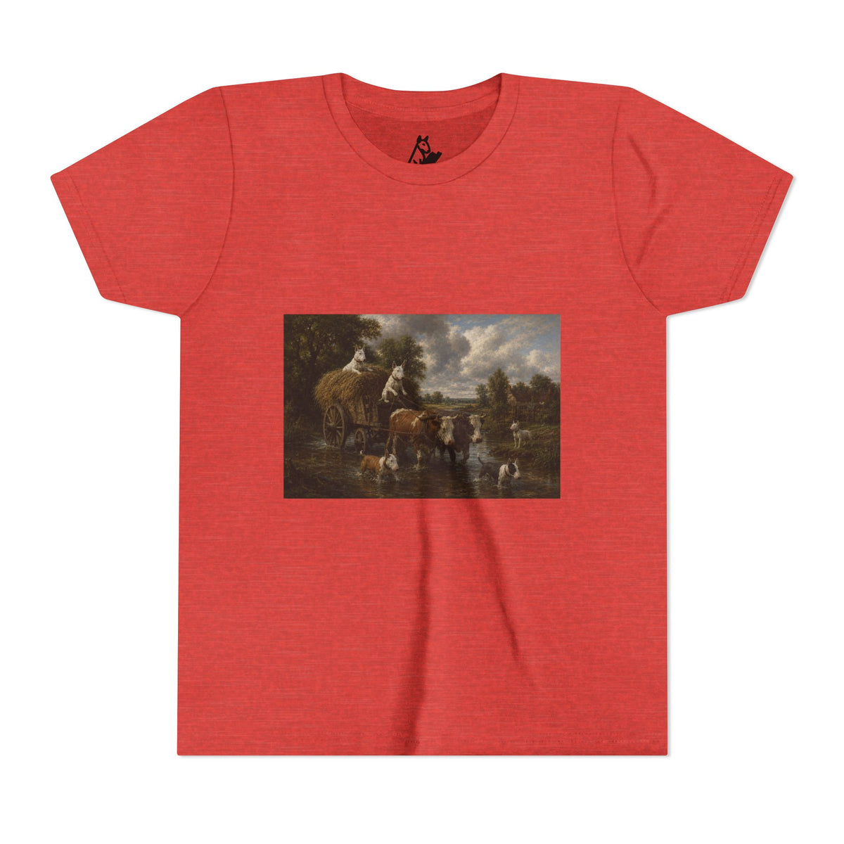 Bull Terrier The Hay Wain — after John Constable, 1821 | Youth Tee