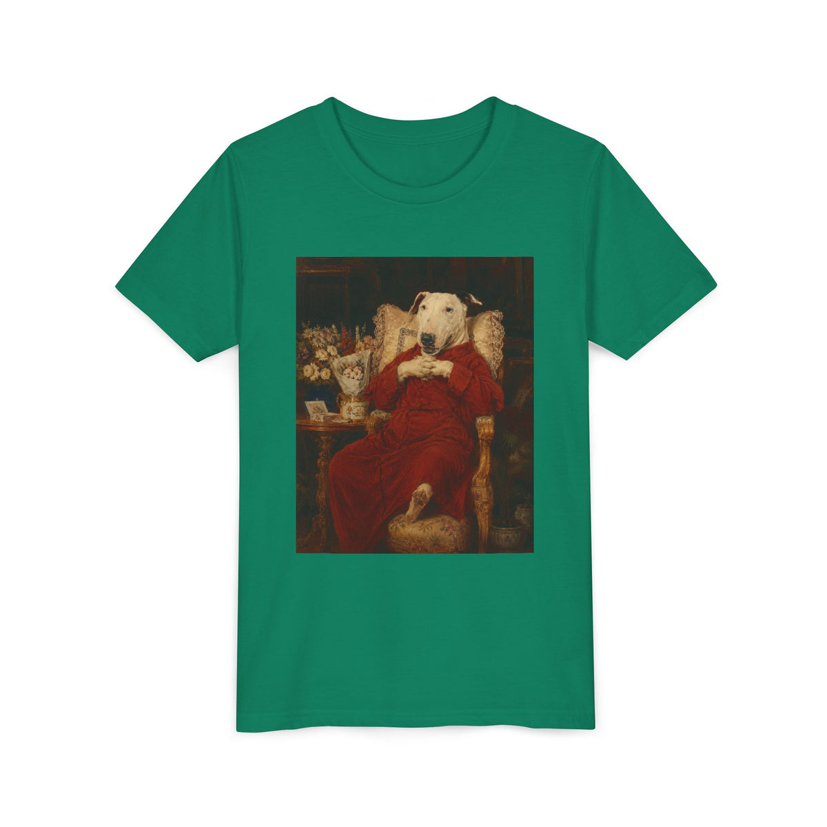 Bull Terrier A Happy Birthday — after Antonio Casanova y Estorach, c.1890 | Youth Tee