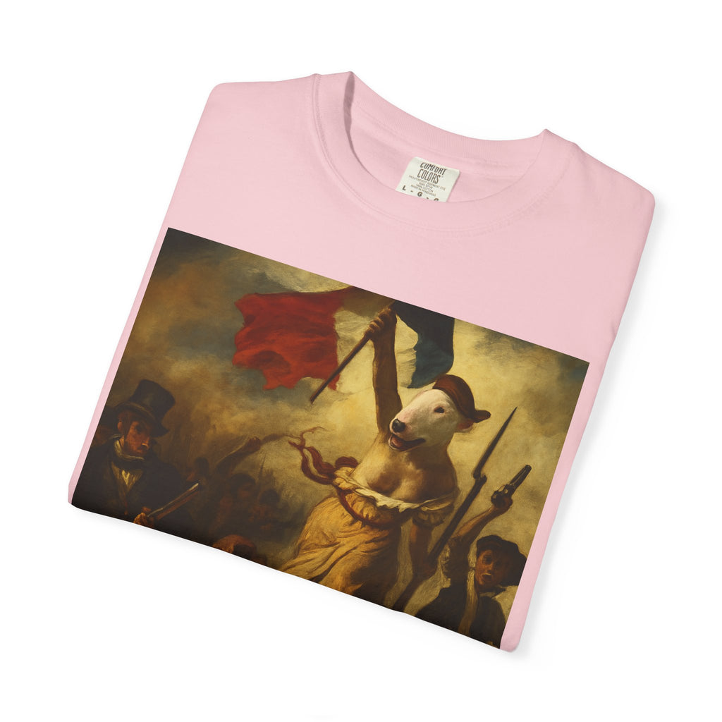 Bull Terrier Liberty Leading the People — after Eugene Delacroix, 1830 | Garment-Dyed Tee